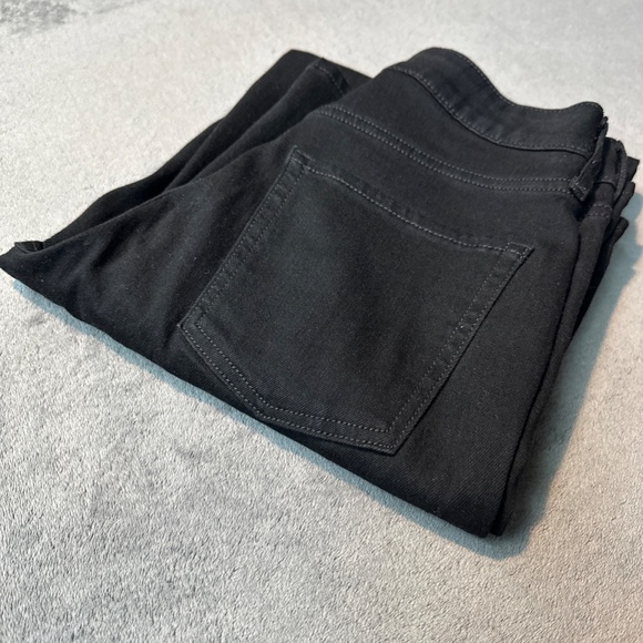 Wide Leg Jeans High Rise Black Denim Size 2 Old Navy - Picture 10 of 10